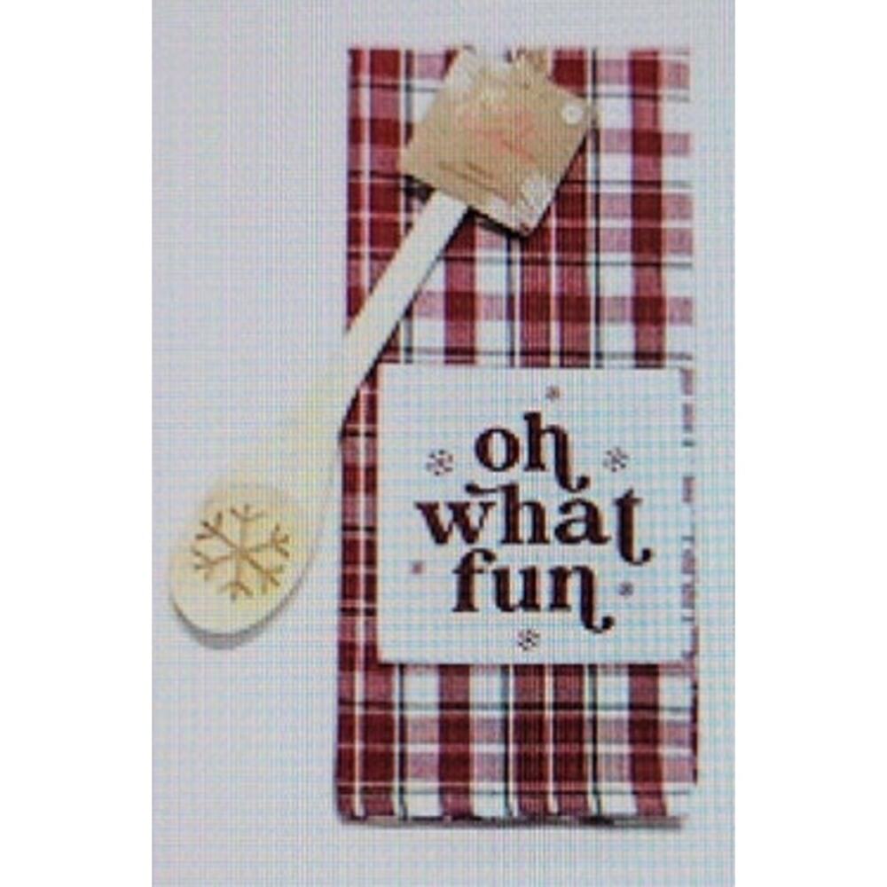 2pk Merry Christmas Kitchen Towel & Spoon ( Baking Spirits Bright)
